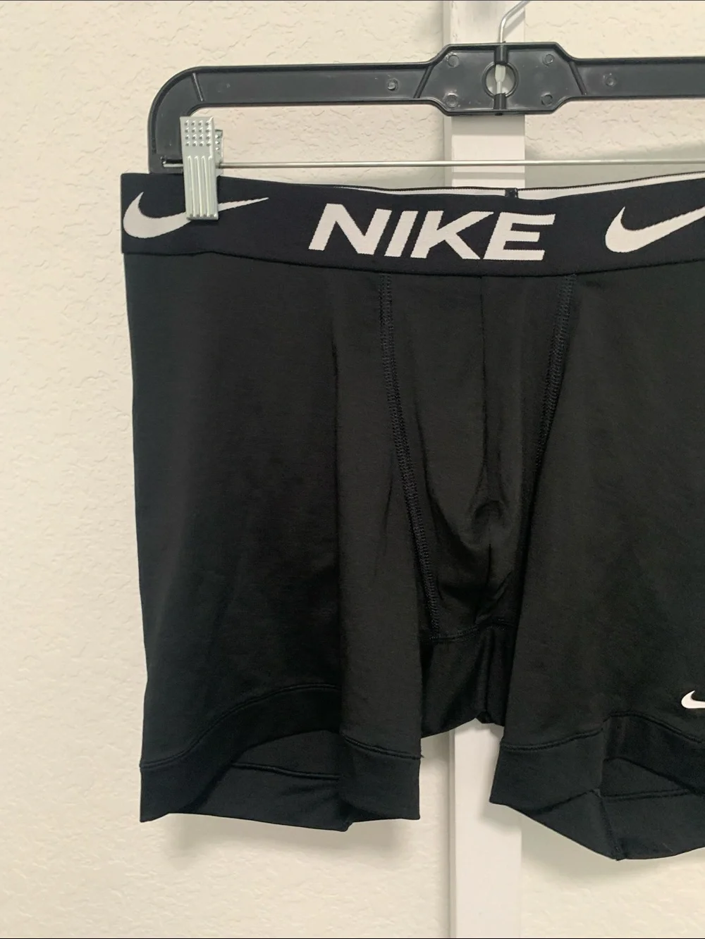 Nike Black Men's Boxer Brief Shorts with White Logo